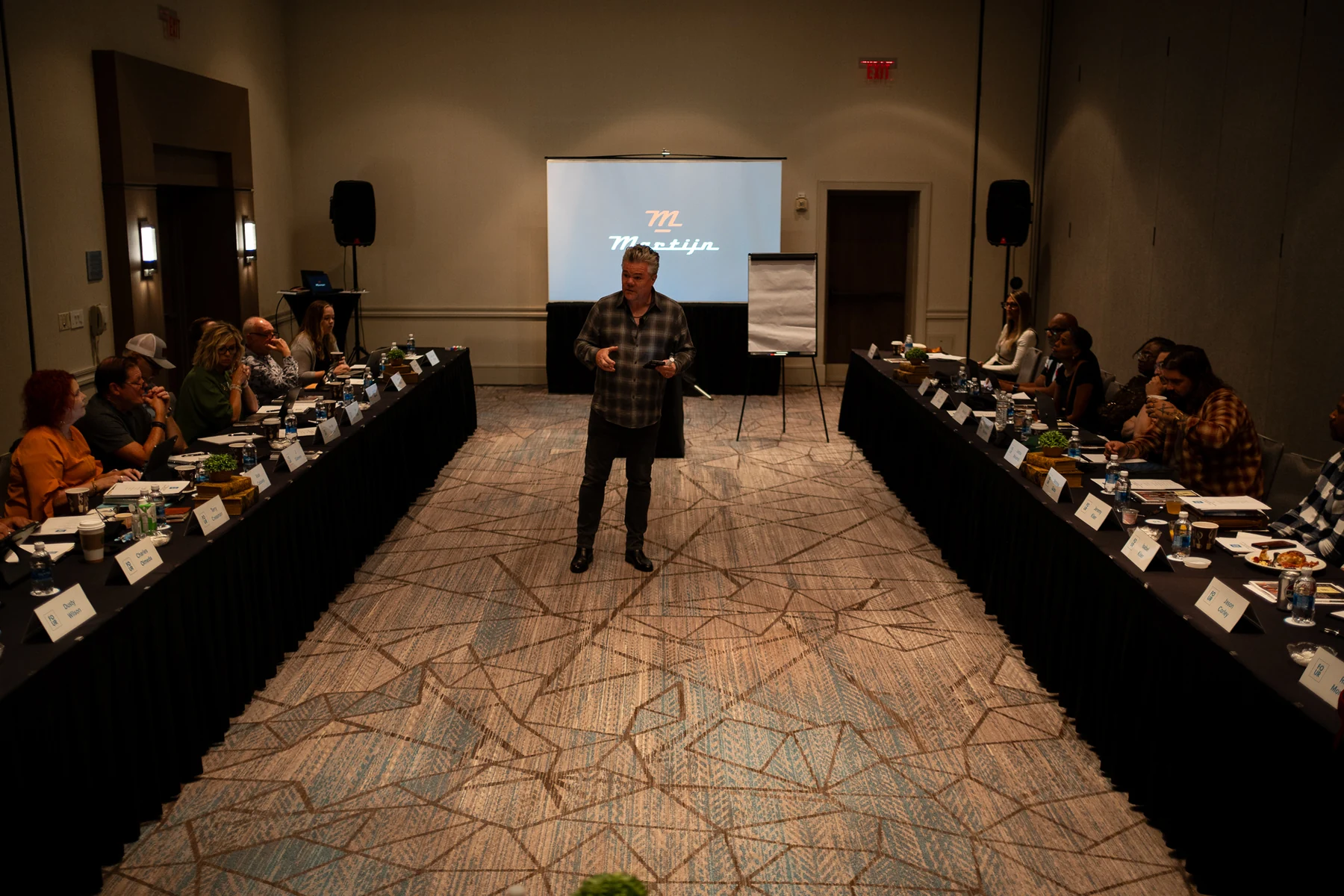 Putting ideas to work with a room of leaders.